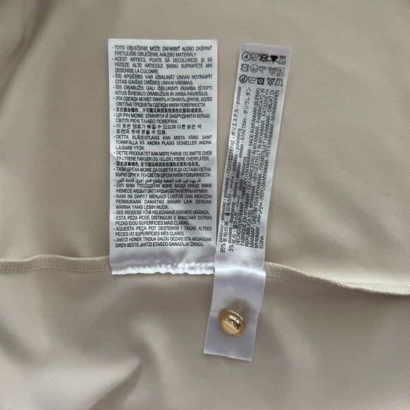 ZARA | Beige Faux Suede Mini Shirt Dress, Size L - Picture 12 of 12